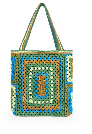 Bohemian Crochet Women Shoulder Bags - Knitting Large Capacity Tote Bag for Casual Style - Lady Handbags, Big Shopper Purses, Summer Beach Bags with a Boho Vibe HISUELY 88 Store